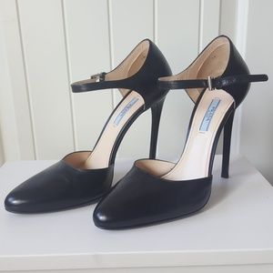 Prada ankle strap heels